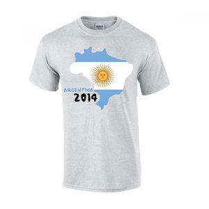 Argentina 2014 Country Flag T-shirt (grey)