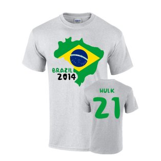 Brazil 2014 Country Flag T-shirt (hulk 21)