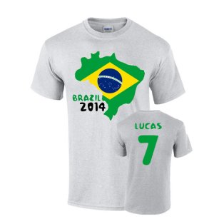 Brazil 2014 Country Flag T-shirt (lucas 7)