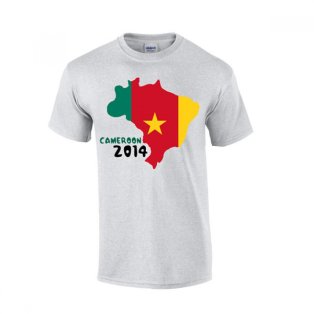 Cameroon 2014 Country Flag T-shirt (grey)