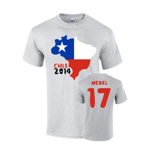Chile 2014 Country Flag T-shirt (medel 17)