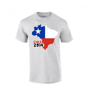 Chile 2014 Country Flag T-shirt (grey)