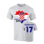 Croatia 2014 Country Flag T-shirt (mandzukic 17)