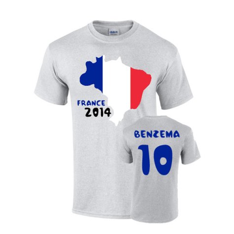 France 2014 Country Flag T-shirt (benzema 10)