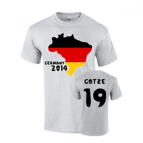 Germany 2014 Country Flag T-shirt (gotze 19)