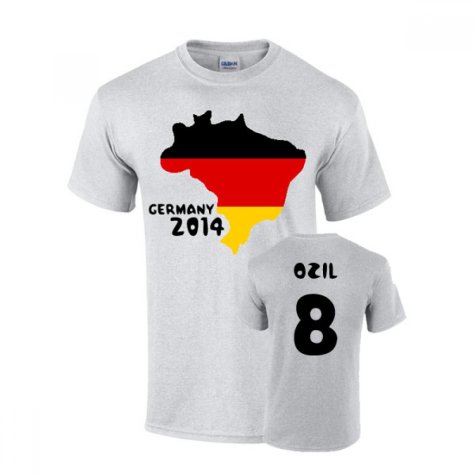 Germany 2014 Country Flag T-shirt (ozil 8)