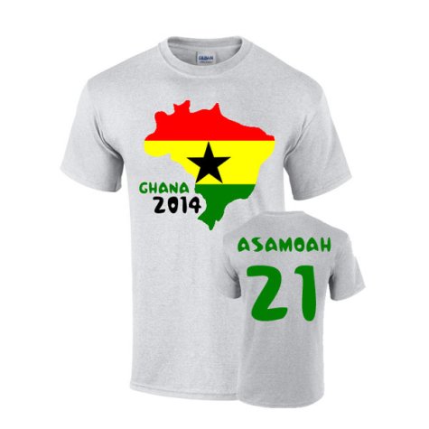 Ghana 2014 Country Flag T-shirt (asamoah 21)
