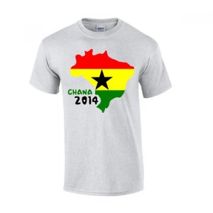 Ghana 2014 Country Flag T-shirt (grey)