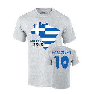 Greece 2014 Country Flag T-shirt (karagounis 10)