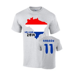 Holland 2014 Country Flag T-shirt (robben 11)