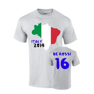 Italy 2014 Country Flag T-shirt (de Rossi 16)