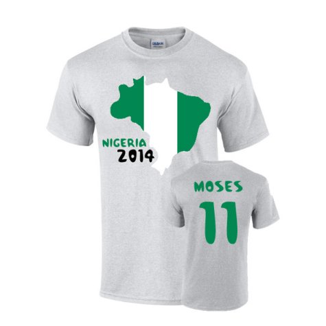 Nigeria 2014 Country Flag T-shirt (moses 11)