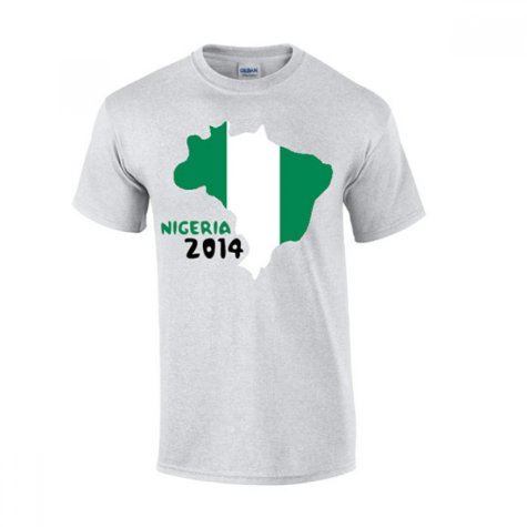 Nigeria 2014 Country Flag T-shirt (grey)