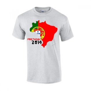 Portugal 2014 Country Flag T-shirt (grey)