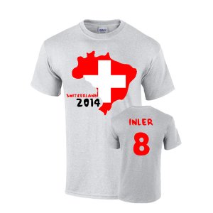Switzerland 2014 Country Flag T-shirt (inler 8)
