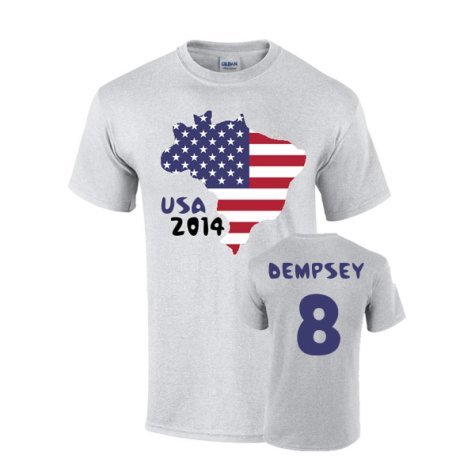 Usa 2014 Country Flag T-shirt (dempsey 8)