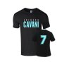 Edinson Cavani Front Name T-shirt (black)