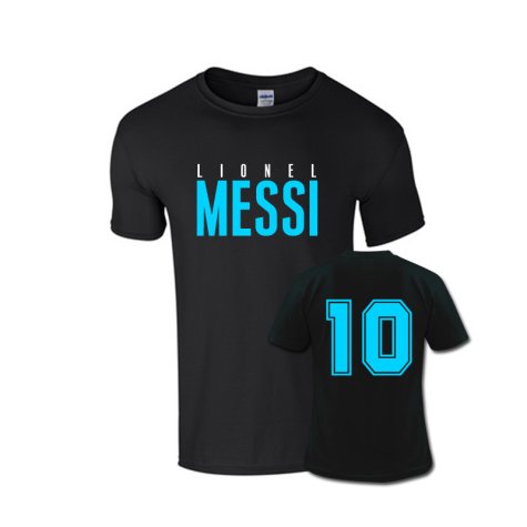 Lionel Messi Front Name T-shirt (black)
