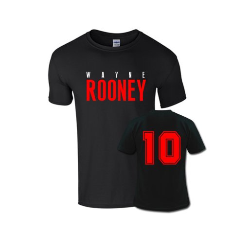 Wayne Rooney Front Name T-shirt (black)