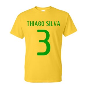 Thiago Silva Brazil Hero T-shirt (yellow)