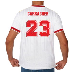1986 Liverpool Away Crown Paints Retro Shirt (CARRAGHER 23)