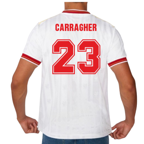 1986 Liverpool Away Crown Paints Retro Shirt (CARRAGHER 23)