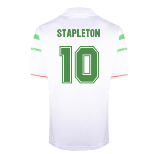 1988 Ireland European Championship Away shirt (Stapleton 10)