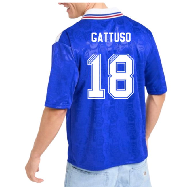1996-1997 Rangers Retro Home Shirt (GATTUSO 18)