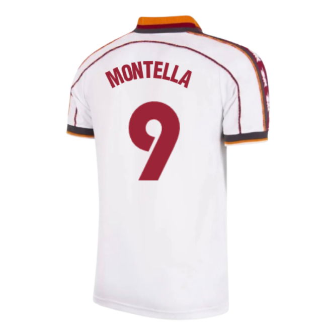 1998-1999 Roma Away Retro Football Shirt (Montella 9)