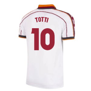 1998-1999 Roma Away Retro Football Shirt (Totti 10)
