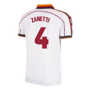 1998-1999 Roma Away Retro Football Shirt (Zanetti 4)