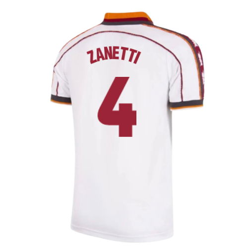 1998-1999 Roma Away Retro Football Shirt (Zanetti 4)