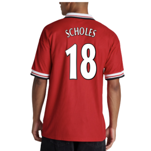 1998-2000 Man Utd Retro Home Shirt (Scholes 18)