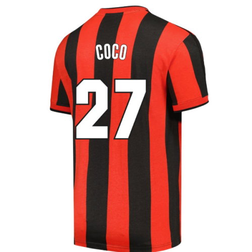 1998 AC Milan Archive T-shirt (Red-Black) (Coco 27)