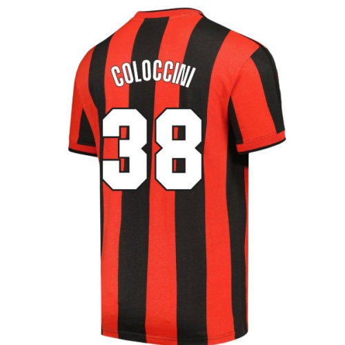 1998 AC Milan Archive T-shirt (Red-Black) (Coloccini 38)