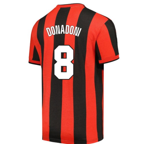1998 AC Milan Archive T-shirt (Red-Black) (Donadoni 8)