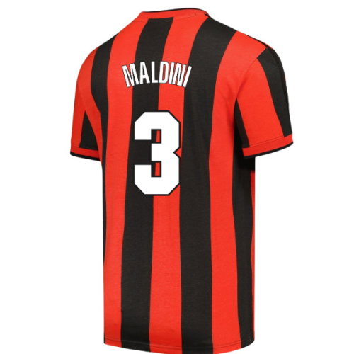 1998 AC Milan Archive T-shirt (Red-Black) (Maldini 3)