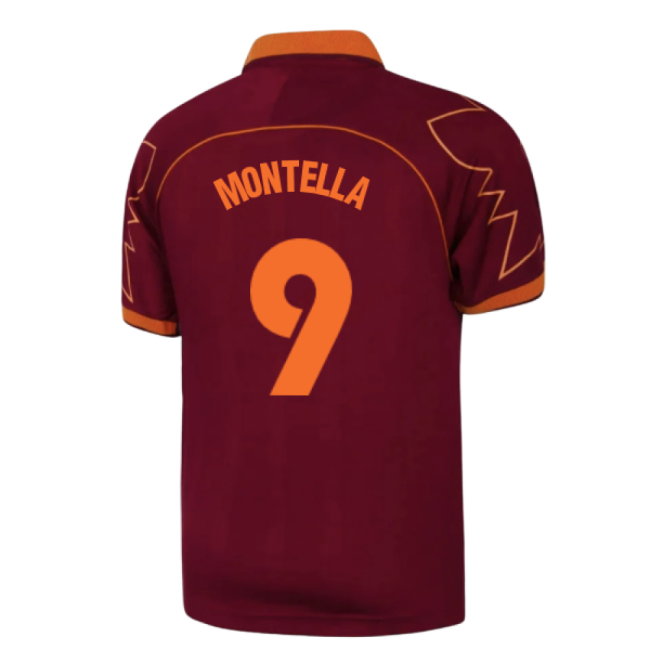 1999-2000 Roma Home Retro Football Shirt (Montella 9)