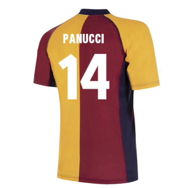 2001-2002 Roma European Retro Football Shirt (Panucci 14)