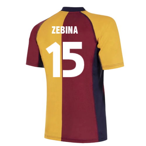 2001-2002 Roma European Retro Football Shirt (Zebina 15)