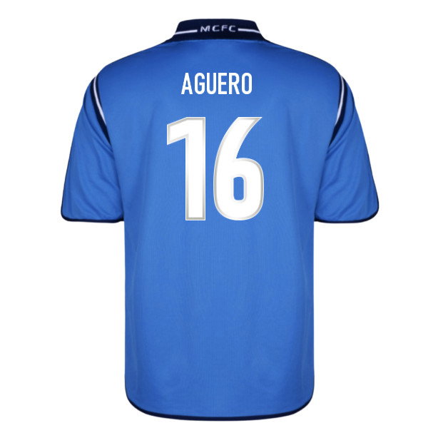 2001 Manchester City Home Retro Shirt (Aguero 16)
