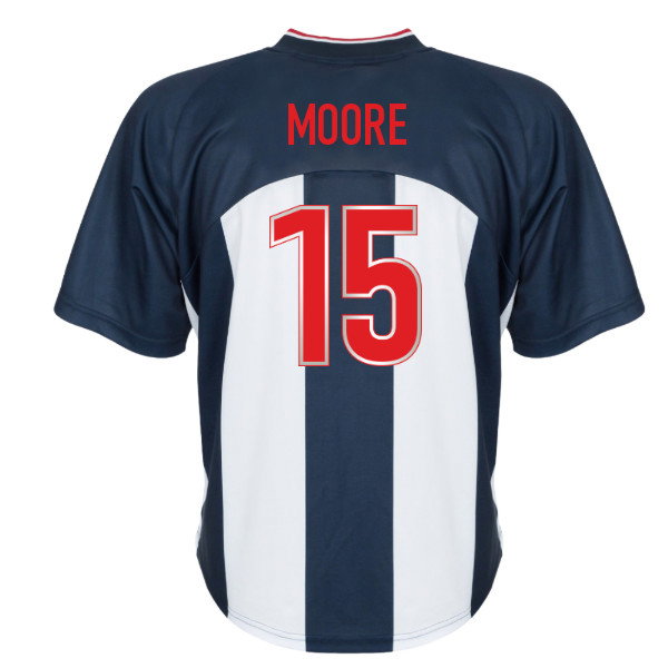 2001 WBA West Bromwich Albion Retro Home Shirt (Moore 15)