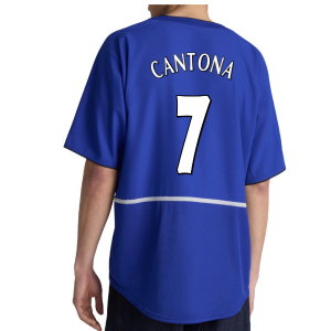 2002-2003 Manchester United Third Retro Shirt (Blue) (Cantona 7)