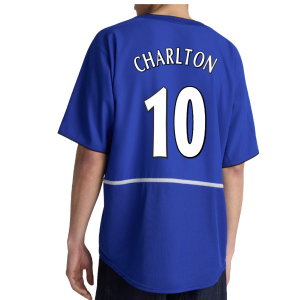 2002-2003 Manchester United Third Retro Shirt (Blue) (Charlton 10)