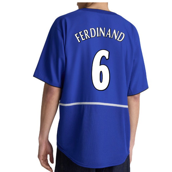 2002-2003 Manchester United Third Retro Shirt (Blue) (Ferdinand 6)