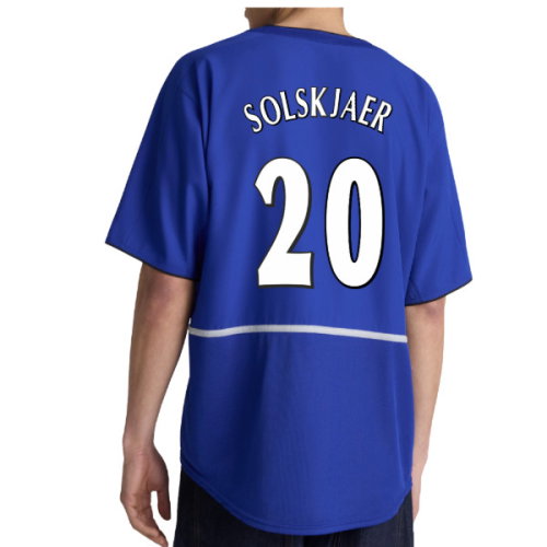 2002-2003 Manchester United Third Retro Shirt (Blue) (Solskjaer 20)