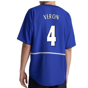 2002-2003 Manchester United Third Retro Shirt (Blue) (Veron 4)