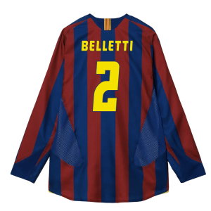 2005-2006 Barcelona T90 Reissue LS Home Shirt (Belletti 2)