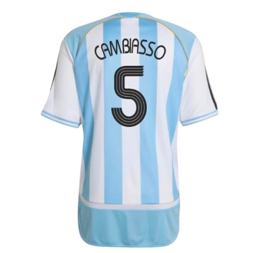 2006 Argentina adidas Reissue Home Shirt (Cambiasso 5)