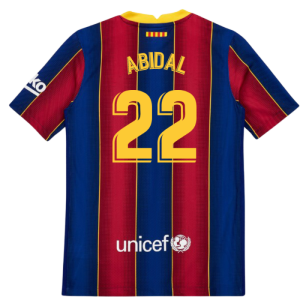 2020-2021 Barcelona Vapor Match Home Shirt (Kids) (ABIDAL 22)